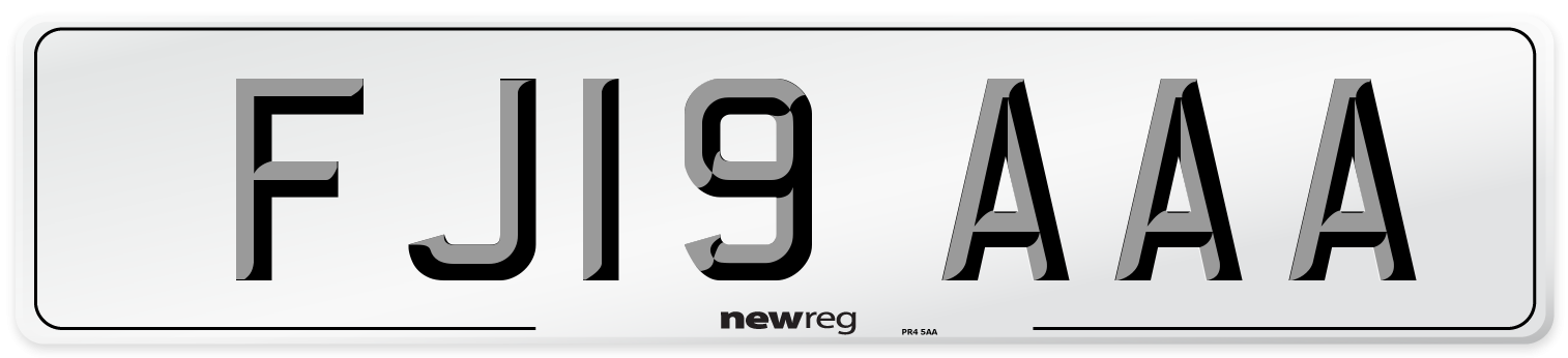 FJ19 AAA Number Plate from New Reg